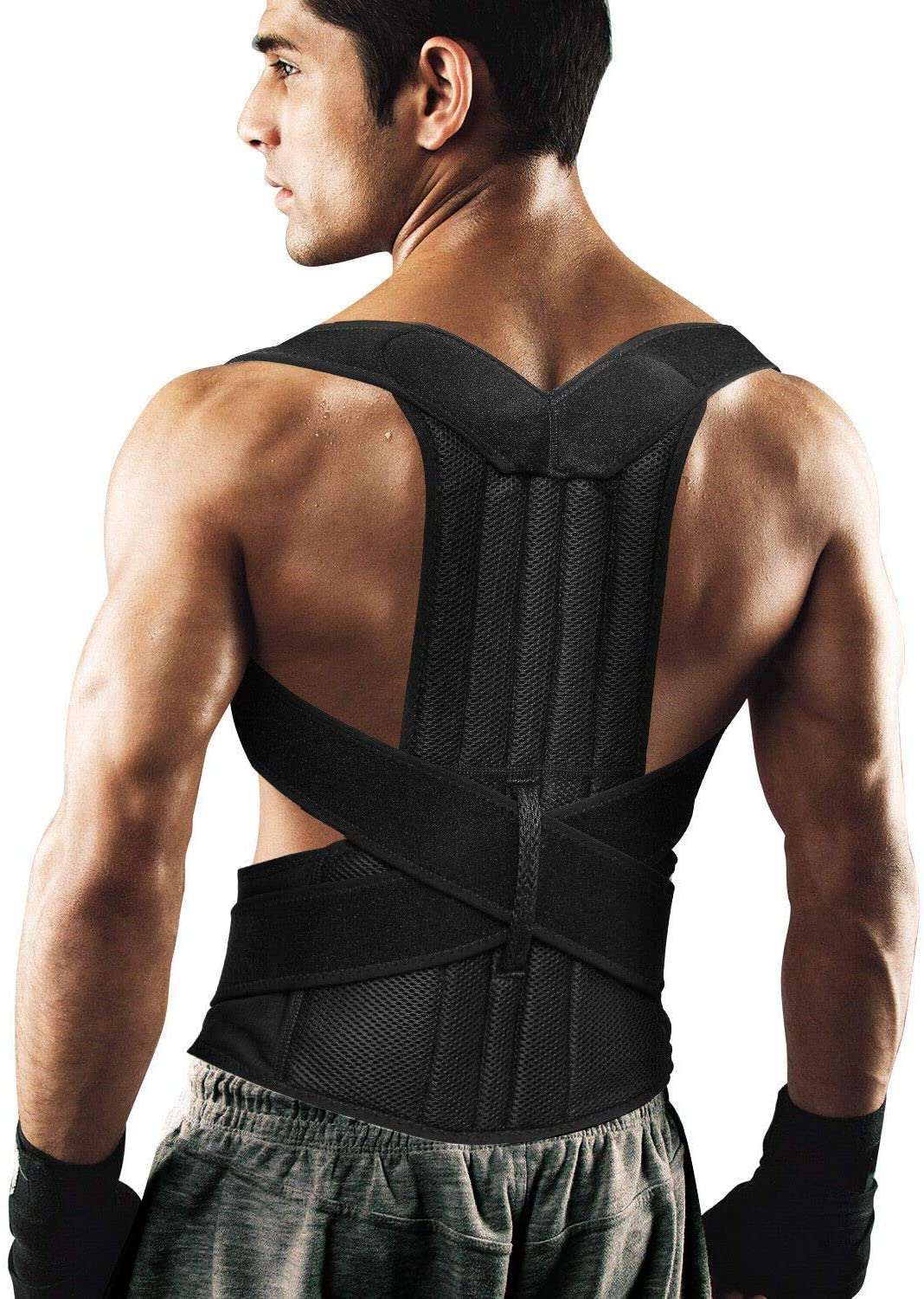 TOP #1 QUALITY - Unisex Adjustable Posture Support Belt â Back & Shoulder Alignment Brace