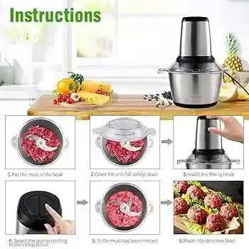 3 Litres Food Chopper - BLAIRE.STORE