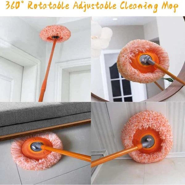 360° Rotatable Adjustable Cleaning Mop, Extendable Wall Cleaning Mop For Bathroom Floor Wall Bed Bottom - BLAIRE.STORE