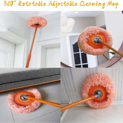 360° Rotatable Adjustable Cleaning Mop, Extendable Wall Cleaning Mop For Bathroom Floor Wall Bed Bottom - BLAIRE.STORE