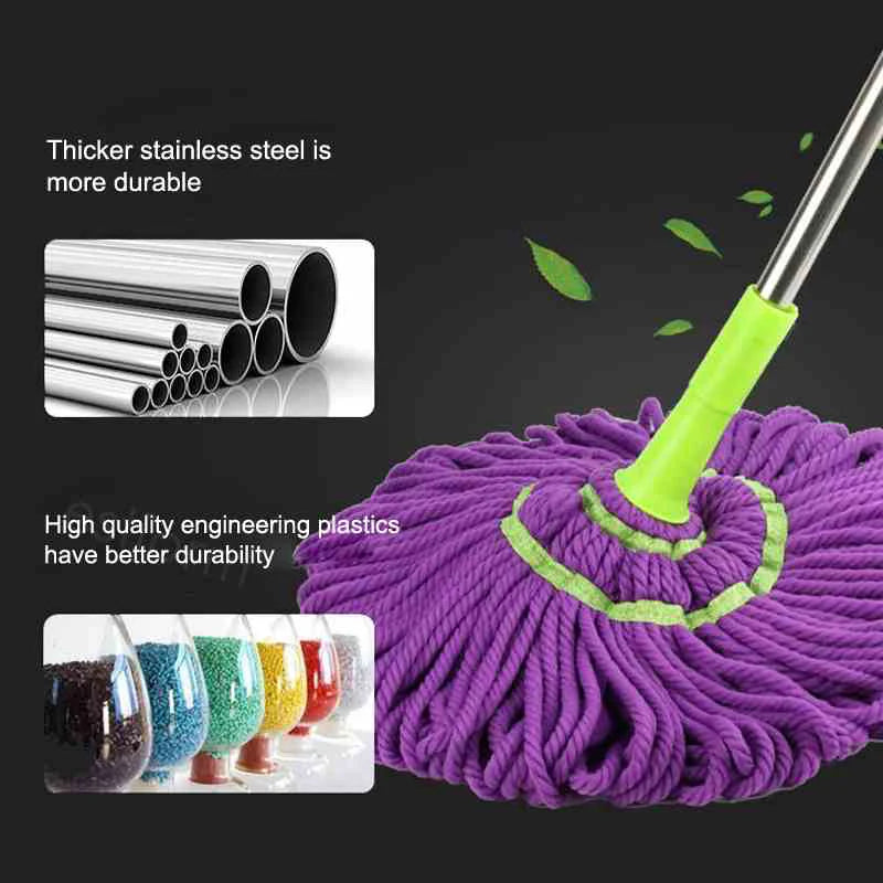 Easy Spin Magic Mop Set [Plastic Strainer] - BLAIRE.STORE