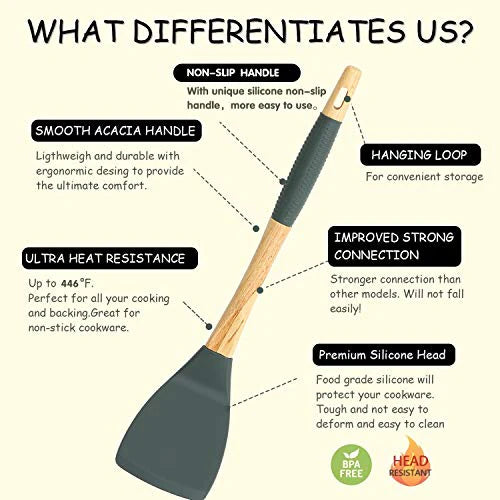 12 pcs Silicone Kitchenware Cooking Utensils Set - BLAIRE.STORE