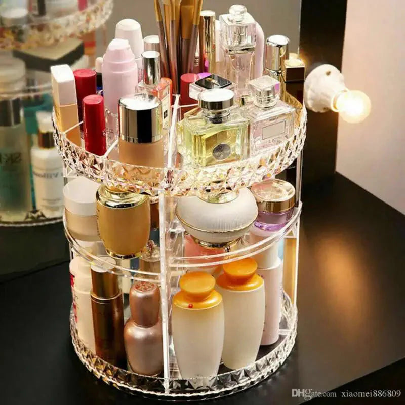 360 Rotatable Acrylic cosmetic organizer - BLAIRE.STORE