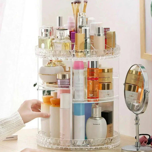 360 Rotatable Acrylic cosmetic organizer - BLAIRE.STORE