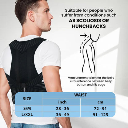Adjustable Back & Shoulde Posture Support Belt - BLAIRE.STORE