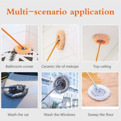 360° Rotatable Adjustable Cleaning Mop, Extendable Wall Cleaning Mop For Bathroom Floor Wall Bed Bottom - BLAIRE.STORE
