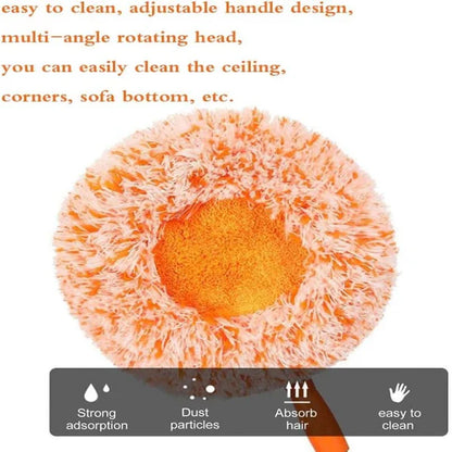 360° Rotatable Adjustable Cleaning Mop, Extendable Wall Cleaning Mop For Bathroom Floor Wall Bed Bottom - BLAIRE.STORE