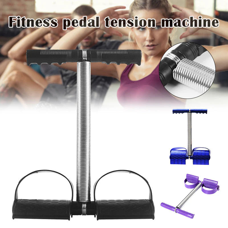 Indoor Sit Up Pull Rope Spring Tension Foot Pedal Abdomen Leg Exerciser Tummy Trimmer Stretching Slimming Training - BLAIRE.STORE