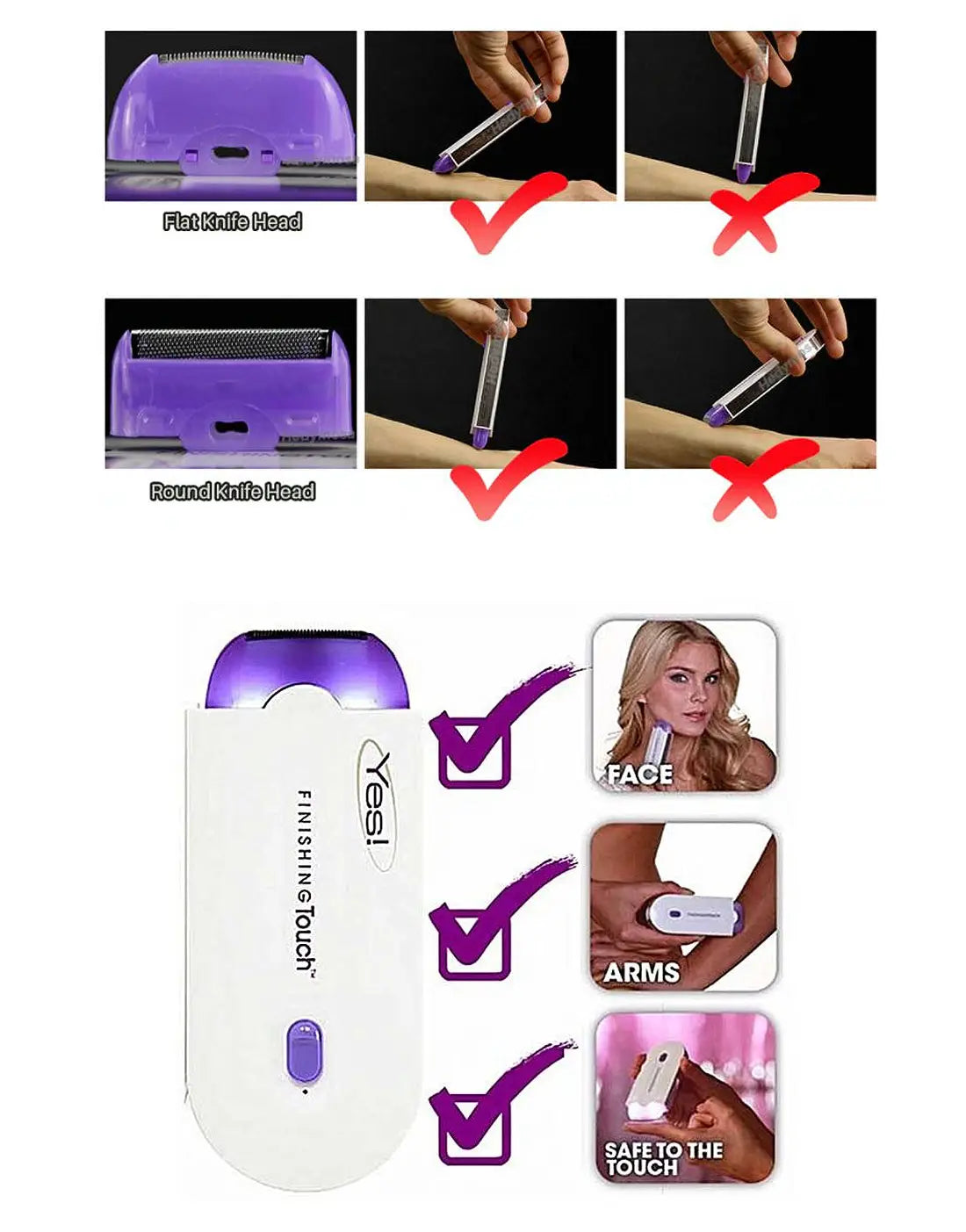 Rechargeable Yes! Finishing Touch Hair Removal Machine - BLAIRE.STORE