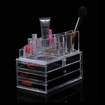 Acrylic transparent Makeup Organizer Storage Boxes - BLAIRE.STORE