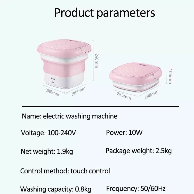 Electric Foldable Washing Machine With Dryer - BLAIRE.STORE