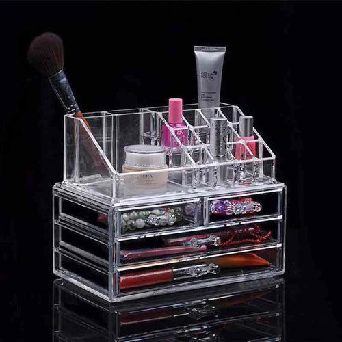 Acrylic transparent Makeup Organizer Storage Boxes - BLAIRE.STORE