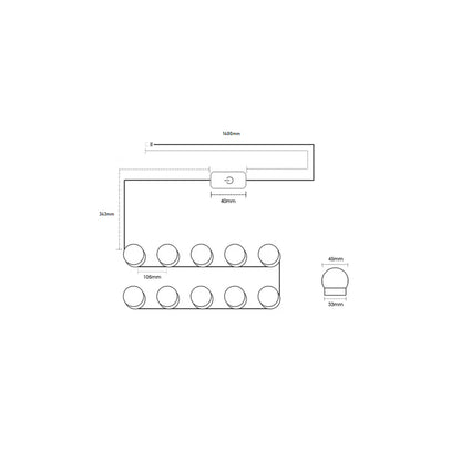 Vanity Mirror Light with 10 Lights for Makeup Dressing Table - BLAIRE.STORE