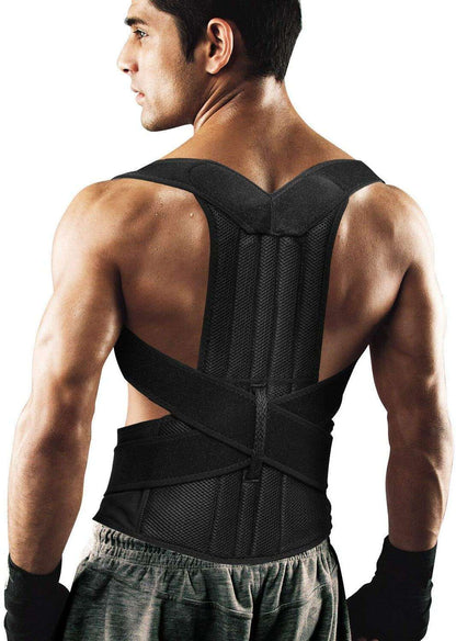 TOP #1 QUALITY - Unisex Adjustable Posture Support Belt – Back & Shoulder Alignment Brace